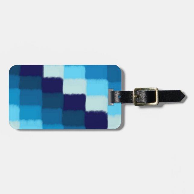 Etiqueta Para Maletas Patcheo azul (Frente Horizontal)