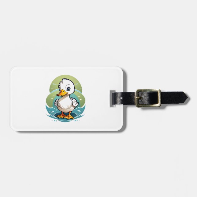 Etiqueta Para Maletas pato-blanco (Frente Horizontal)