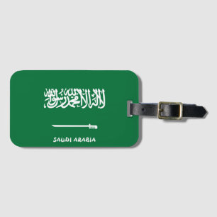 Etiqueta Para Maletas Patriota de Bandera Nacional de Arabia Saudita