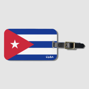 Etiqueta Para Maletas Patriota de Bandera Nacional de Cuba