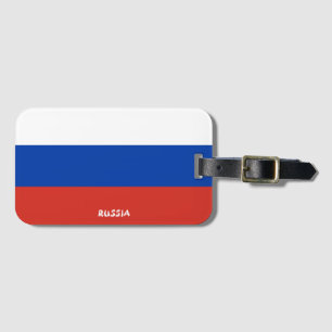 Etiqueta Para Maletas Patriota de Bandera Nacional de Rusia