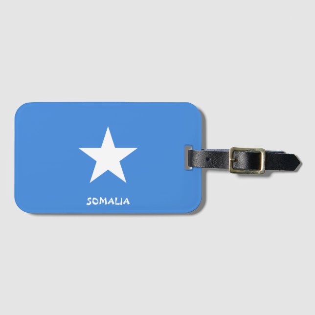 Etiqueta Para Maletas Patriota de Bandera Nacional de Somalia (Anverso horizontal)