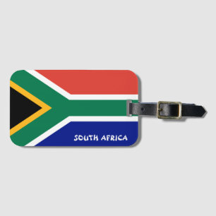 Etiqueta Para Maletas Patriota de Bandera Nacional de Sudáfrica