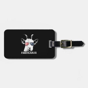 Etiqueta Para Maletas Patriotic Goat Funny Goat America