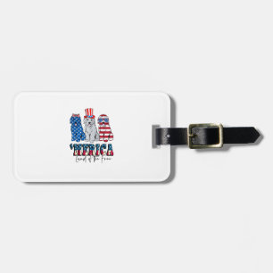Etiqueta Para Maletas Patriotic Goldendoodle Dog 4 de julio América Esta
