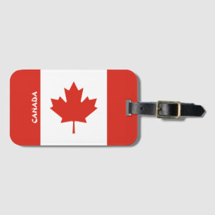Etiqueta Para Maletas Patriótico de Bandera Nacional de Canadá
