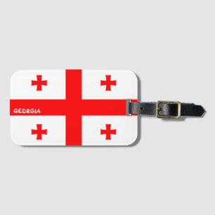 Etiqueta Para Maletas Patriótico de Bandera Nacional de Georgia