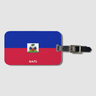 Etiqueta Para Maletas Patriótico de Bandera Nacional de Haití