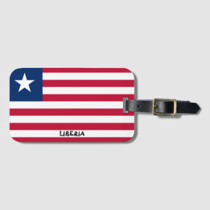 Etiqueta Para Maletas Patriótico de Bandera Nacional de Liberia