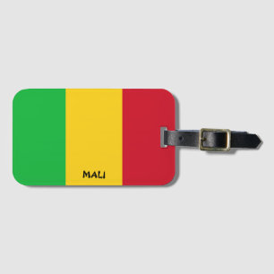 Etiqueta Para Maletas Patriótico de Bandera Nacional de Mali