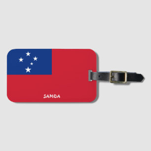Etiqueta Para Maletas Patriótico de Bandera Nacional de Samoa