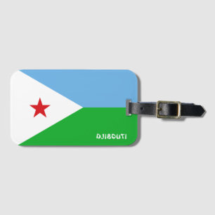 Etiqueta Para Maletas Patriótico de Bandera Nacional de Yibuti