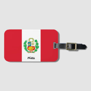 Etiqueta Para Maletas Patriótico de Bandera Nacional del Perú