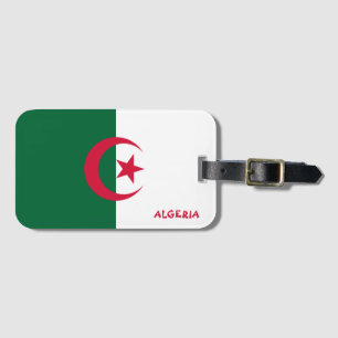 Etiqueta Para Maletas Patriótico de la Bandera Nacional de Argelia