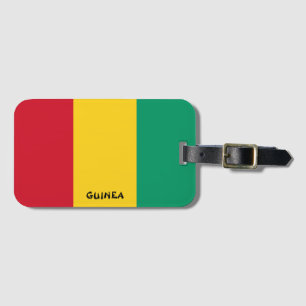 Etiqueta Para Maletas Patriótico de la Bandera Nacional de Guinea