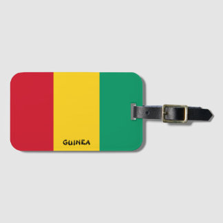 Etiqueta Para Maletas Patriótico de la Bandera Nacional de Guinea