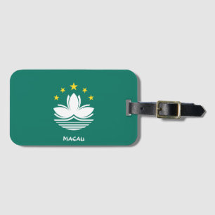 Etiqueta Para Maletas Patriótico de la Bandera Nacional de Macao