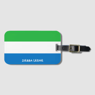 Etiqueta Para Maletas Patriótico de la Bandera Nacional de Sierra Leona
