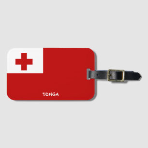 Etiqueta Para Maletas Patriótico de la Bandera Nacional de Tonga