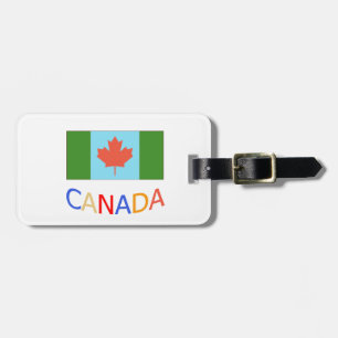 Etiqueta Para Maletas Patriotismo artístico de la bandera de Canadá. Día
