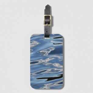 Etiqueta Para Maletas Patrón abstracto azul