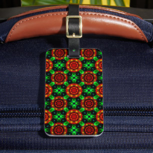 Etiqueta Para Maletas Patrón abstracto boho elegante moderno floral #504