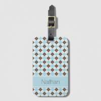 Patrón Argyle personalizado estiloso azul y marrón