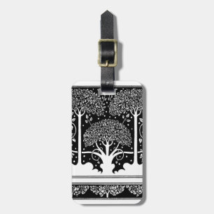 Etiqueta Para Maletas Patrón Beardsley de árbol Art Nouveau
