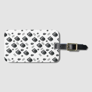 Etiqueta Para Maletas Patrón Ciak sin inconvenientes con símbolos de cin