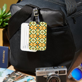 Etiqueta Para Maletas Patrón continuo retro decorativo