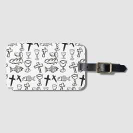 Etiqueta Para Maletas Patrón cristiano