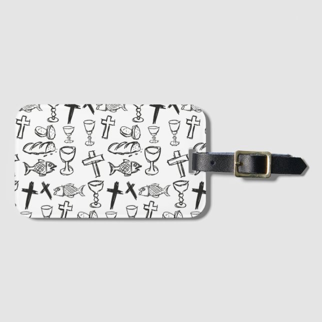 Etiqueta Para Maletas Patrón cristiano (Anverso horizontal)