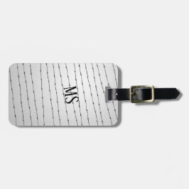 Etiqueta Para Maletas Patrón de alambre de púas negro gris y gris de Gua