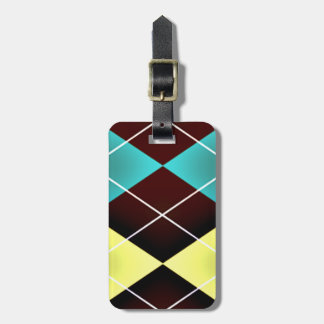 Etiqueta Para Maletas Patrón de Argyle vintage