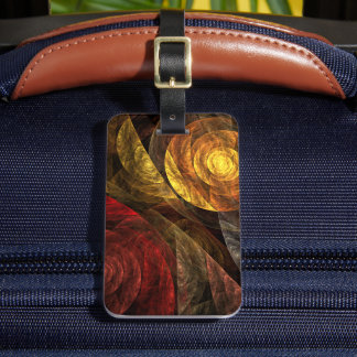 Etiqueta Para Maletas Patrón de Arte Abstracto Floral Moderno de Flor So