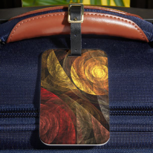 Etiqueta Para Maletas Patrón de Arte Abstracto Floral Moderno de Flor So