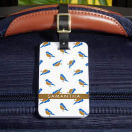 Etiqueta Para Maletas Patrón de Azulejo Oriental Minimalista Moderno
