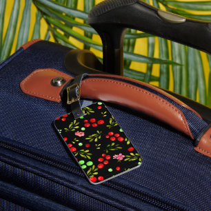 Etiqueta Para Maletas Patrón de Berries