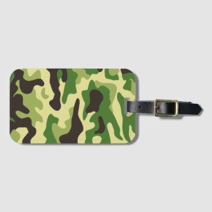 Etiqueta Para Maletas Patrón de camuflaje de Khaki