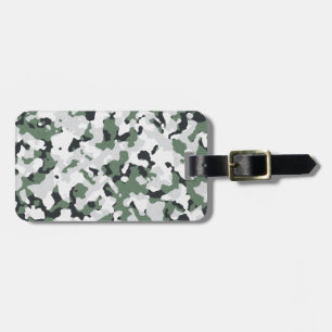 Etiqueta Para Maletas Patrón de camuflaje verde