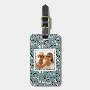 Etiqueta Para Maletas Patrón de cebra fotográfica Personalizado