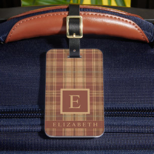 Etiqueta Para Maletas Patrón de color rosa marrón rosa personalizado