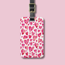 Patrón de corazón de amor rosa caliente