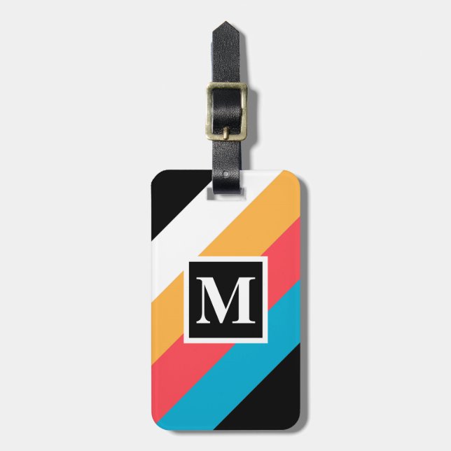 Etiqueta Para Maletas Patrón de cosecha (Frente Vertical)