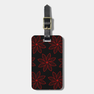 Etiqueta Para Maletas Patrón de Crimson en negro