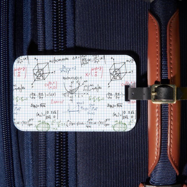 Etiqueta Para Maletas Patrón de ecuación matemática (Anverso In Situ 4)