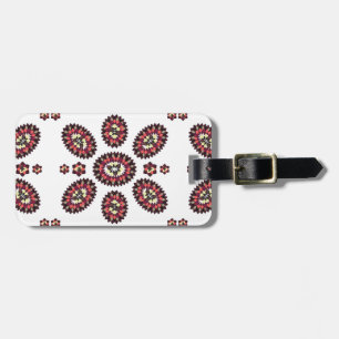 Etiqueta Para Maletas Patrón de flores de Mandala