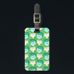 Etiqueta Para Maletas Patrón de gatos de corte<br><div class="desc">Patrón de gato gatito. Este es un lindo patrón de gato para todos los amantes del gato mascota. Todos los gatos verdes, azules y crema se mezclan en un solo diseño. Todos los gatos están haciendo: miau, lo que hace que este ilustracion sea aún más cortante. Absolutamente es imprescindible para...</div>