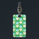 Etiqueta Para Maletas Patrón de gatos de corte<br><div class="desc">Patrón de gato gatito. Este es un lindo patrón de gato para todos los amantes del gato mascota. Todos los gatos verdes, azules y crema se mezclan en un solo diseño. Todos los gatos están haciendo: miau, lo que hace que este ilustracion sea aún más cortante. Absolutamente es imprescindible para...</div>