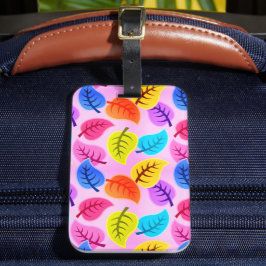 Etiqueta Para Maletas Patrón de Hawai Girly Pink